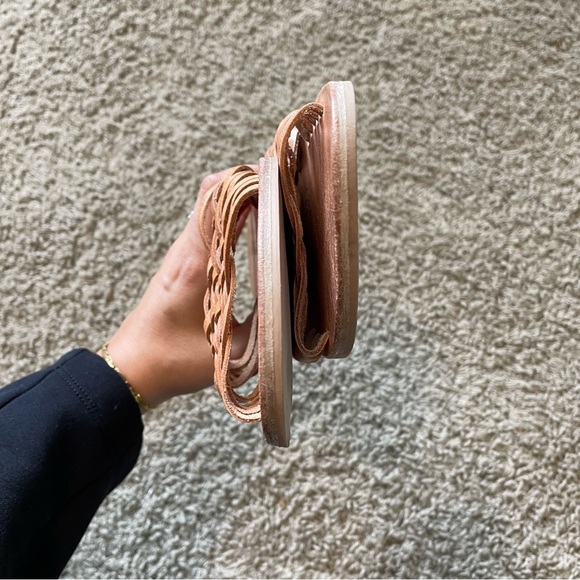 Matisse Fred Woven Leather Sandals in cognac tan size 9 - Picture 6 of 9